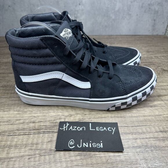 Vans~Boys~SK8-Hi Check Bumper Asphalt Skate Sneakers~Size 7 - Picture 2 of 8